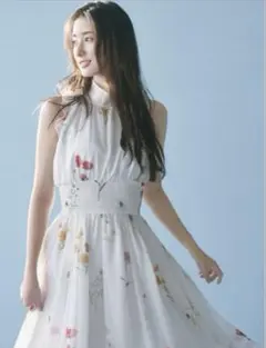 SNIDEL 花柄シフォンロングワンピース　サイズ0