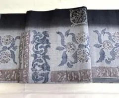 【値下げ】32.【未使用】結城紬 品質保証書付き 藍色に花模様 結城紬 | リユース着物わびさび