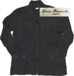 Errico Formicola イタリア製　ブラックカバーオール　再生生地