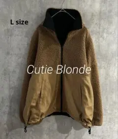 キューティブロンド、フリースジャケット、リバーシブル、ブラウン、ブラック、美品