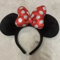 ミニーカチューシャ 赤いリボン