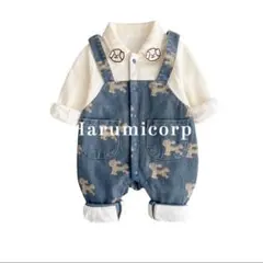 ベビー服　サイズ80 デニムブルーロンパース