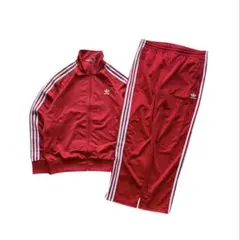 美品　アディダス　トラックジャケット　ジャージ　セットアップ　赤　2XO