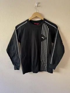 PUMA プーマ 長袖Tシャツ ロンT ブラック サイドライン 150サイズ