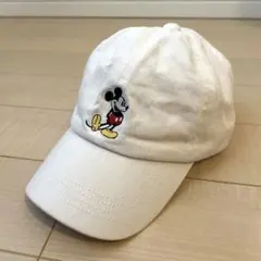 ミッキーマウス 刺繍 ホワイトキャップ 調整可能