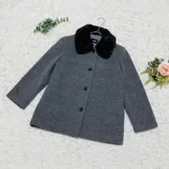 【FOREST】 ❣️2wayコート❣️フェイクファー 取り外し可 グレー M