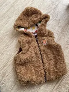 本日限定値下げ！　ミキハウス　ベスト　ボア　もこもこ　80サイズ　くま　くまさん