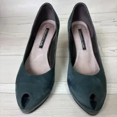 【RABOKIGOSHI works】パンプス　グリーン　スエード　23.5cmのサムネイル