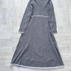 ロングフレアニットワンピース