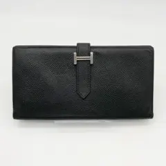 送料無料 極美品 エルメス ベアンスフレ 長財布 ブラック エプソン