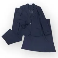 LESMUES レミュー スーツ 3P セットアップ ストライプ 洗濯可能　紺色