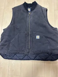 Carhartt ブラック ダウンベストUSA製　極上フェードXL Carhartt（カーハート） ダウンベスト ベスト メンズ レディース