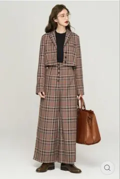 【12/1のみの価格】TNEWTIES＊クロップドチェックジャケット