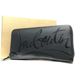 極美品　クリスチャン ルブタン　長財布　パネトーネ　ラバーソール　シボ革　黒のサムネイル