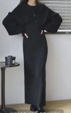 ボレロセットニットワンピース