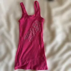 ZUMBA ピンク タンクトップ ストーン装飾未使用