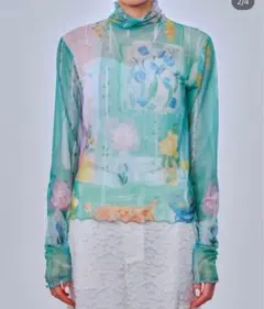 名古屋限定 POPPY あさぎーにょ フラワーヒルシースルートップス 名古屋限定 POPPY あさぎーにょ フラワーヒルシースルートップス