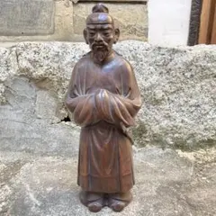 千宗易（利休） 千利休像 木彫 木彫彫刻 一刀彫り - メルカリ