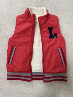 【Ｌｅｅ】【美品】リー　ベスト 赤　キッズ　男の子　女の子　リバーシブル　100