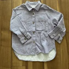 ZARA 長袖シャツ サイズ6 ストライプ　116センチ