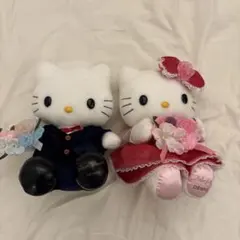 ハローキティ ウェディングドールセット ダニエル 結婚式 電報　ぬいぐるみ