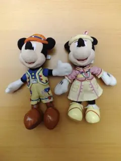 【新品未使用】クルーズディズニー ミッキーミニー ぬいぐるみ 2体セット 貴重】ディズニークルーズライン ミッキー ミニー ぬいぐるみ 2体