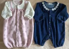 ロンパース　2枚まとめ売り 50〜70 女の子　おしゃれ　お花