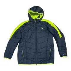着払い　PUMA プーマ中綿ジャケット　160 　 ブラック/ライム 300〜
