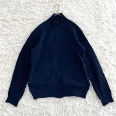 CAFE SOHO カフェソーホー ハイネックジップアップカーディガン L