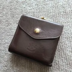 【説明必読】イルビゾンテ　IL BISONTE　３つ折財布　ブラウン×グレージュ