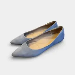 GU パンプス　ブルーグレー　ローヒール23.5