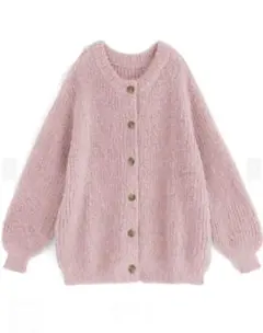 【新品未使用】GRL ウール混ニットロングカーディガン [an1284] ピンク