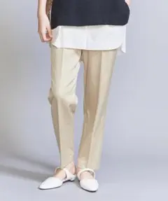 BEAUTY&YOUTH サテンドローストイージーパンツ -ウォッシャブル-