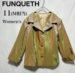 Y2K/玉虫色/メタリック/短丈/ショート丈/ジャケット/日本製/M