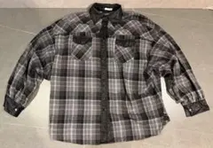 ネルシャツグレー