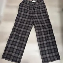 BEAUTY&YOUTH チェック柄 ワイドパンツ M