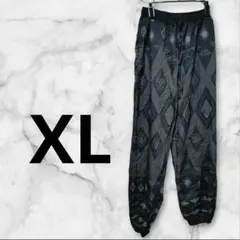 匿名配送✨【XL】幾何学模様 イージーパンツ ブラック