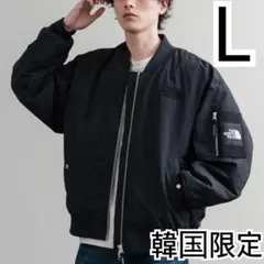 L＊ブラック　黒＊MA-1　ジャケット＊ノースフェイス＊韓国限定