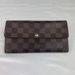 LOUIS VUITTON ポルトフォイユサラ ダミエ ブラウン N63209
