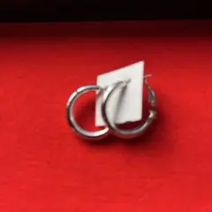 シルバー フープピアス 中型