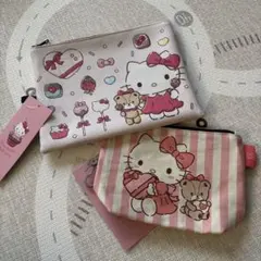 ハローキティ　しまむら　スイーツデザイン　ポーチ２点セット
