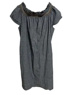 レディース　フレンチ袖ワンピース　膝丈