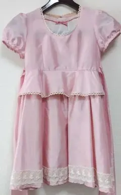 キャサリンコテージ ピンク ドレス レース 発表会 結婚式 130cm