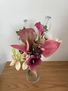 ウェディングブーケ　ブートニア　アーティシャルフラワー