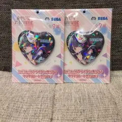 Link!Like!　ラブライブ！×オンゲキ　キラキラハート型缶バッジ　百生吟子