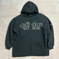 【希少】90s デサント製　adidas ジップアップパーカー　トレフォイル