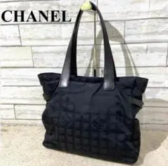 シャネル CHANEL ニュートラベルライン トートバッグ ブラック ココマーク