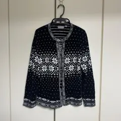 CROFT&BARROWノルディック柄ジャガードチロルカーディガン