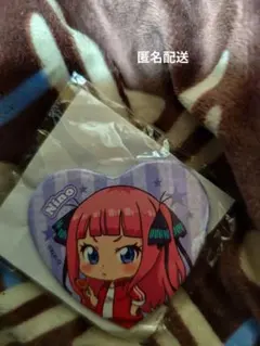 中野二乃 ハート型缶バッジ くじコレ 五等分の花嫁 ミニキャラ C-7賞