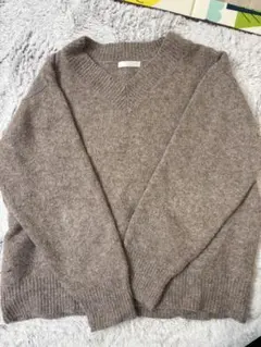 DRIESKIP ブラウン Vネック セーター M